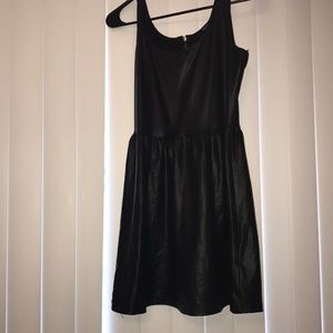 **Black leather dress